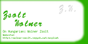 zsolt wolner business card